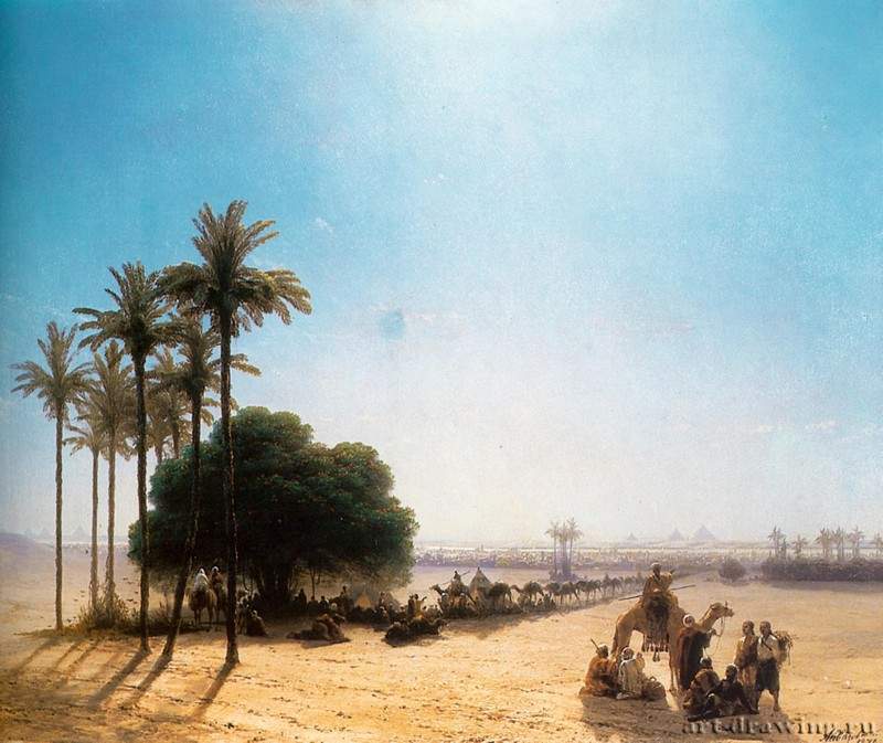 Караван в оазисе. Египет. 1871 - Caravan in the oasis. Egypt. 1871
75 х 92 смХолст, маслоРомантизм, реализмРоссияНью-Йорк. Собрание А. Шагиняна